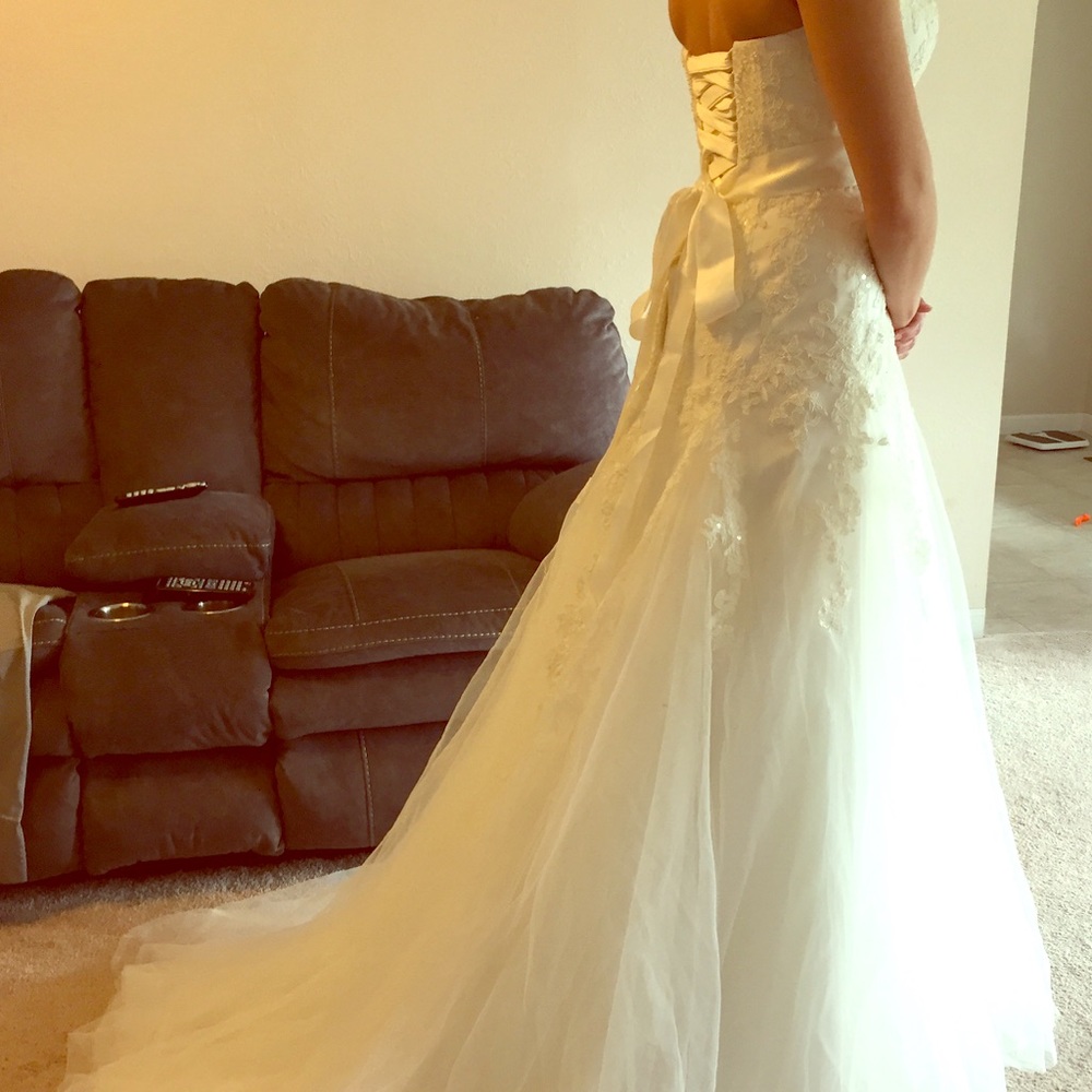 Strapless Full Tulle bottom Dress - Picture 4 of 8